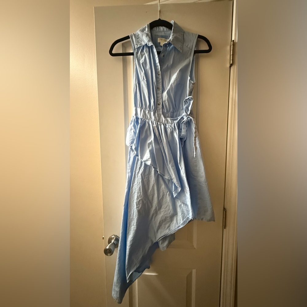 Anthropologie Light Blue Asymmetrical Dress